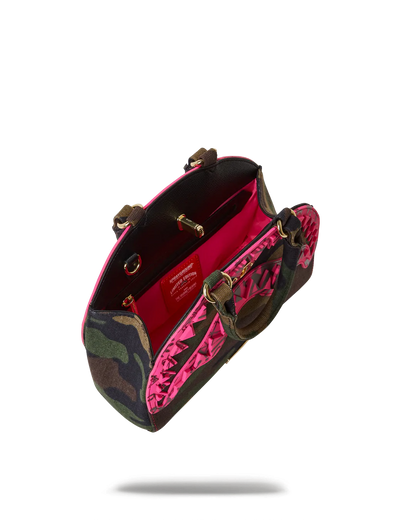CAMO PINK SHARK HANDBAG