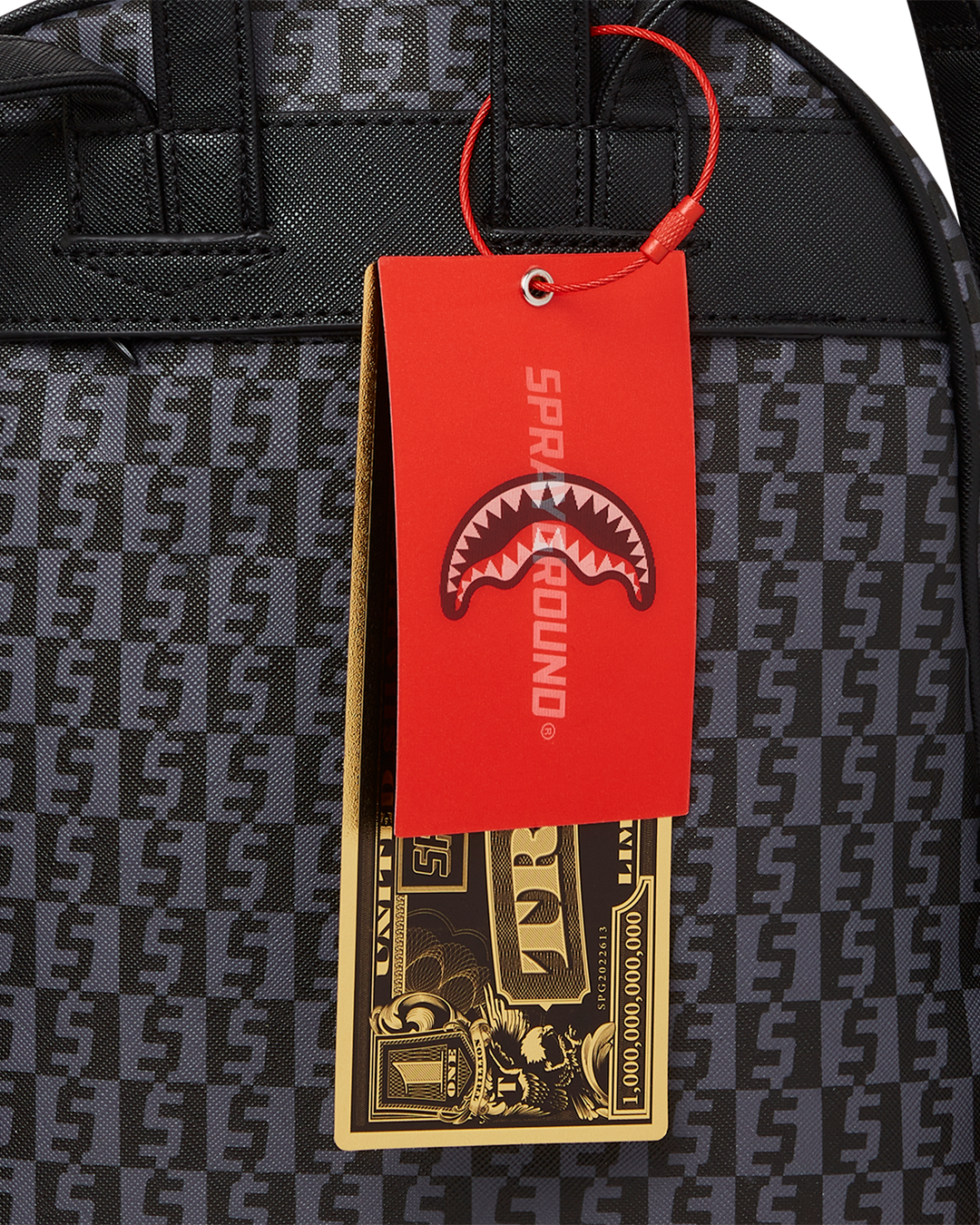 MONEY CHECK GREY SAVAGE BACKPACK – SPRAYGROUND KUWAIT BAGS