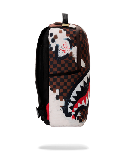 SHARKS IN PARIS COTTON CANVAS PAINTED DLX-BACKPACK