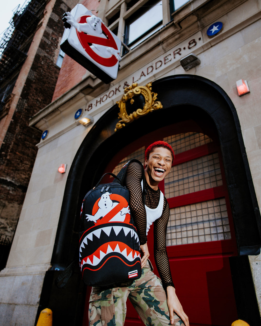 GHOSTBUSTERS LOGO AND SHARK MOUTH