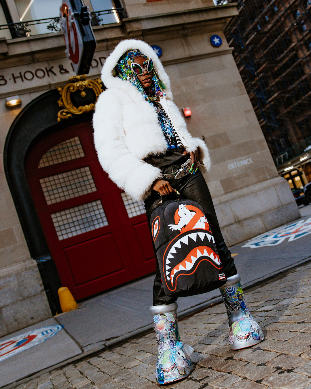 GHOSTBUSTERS LOGO AND SHARK MOUTH