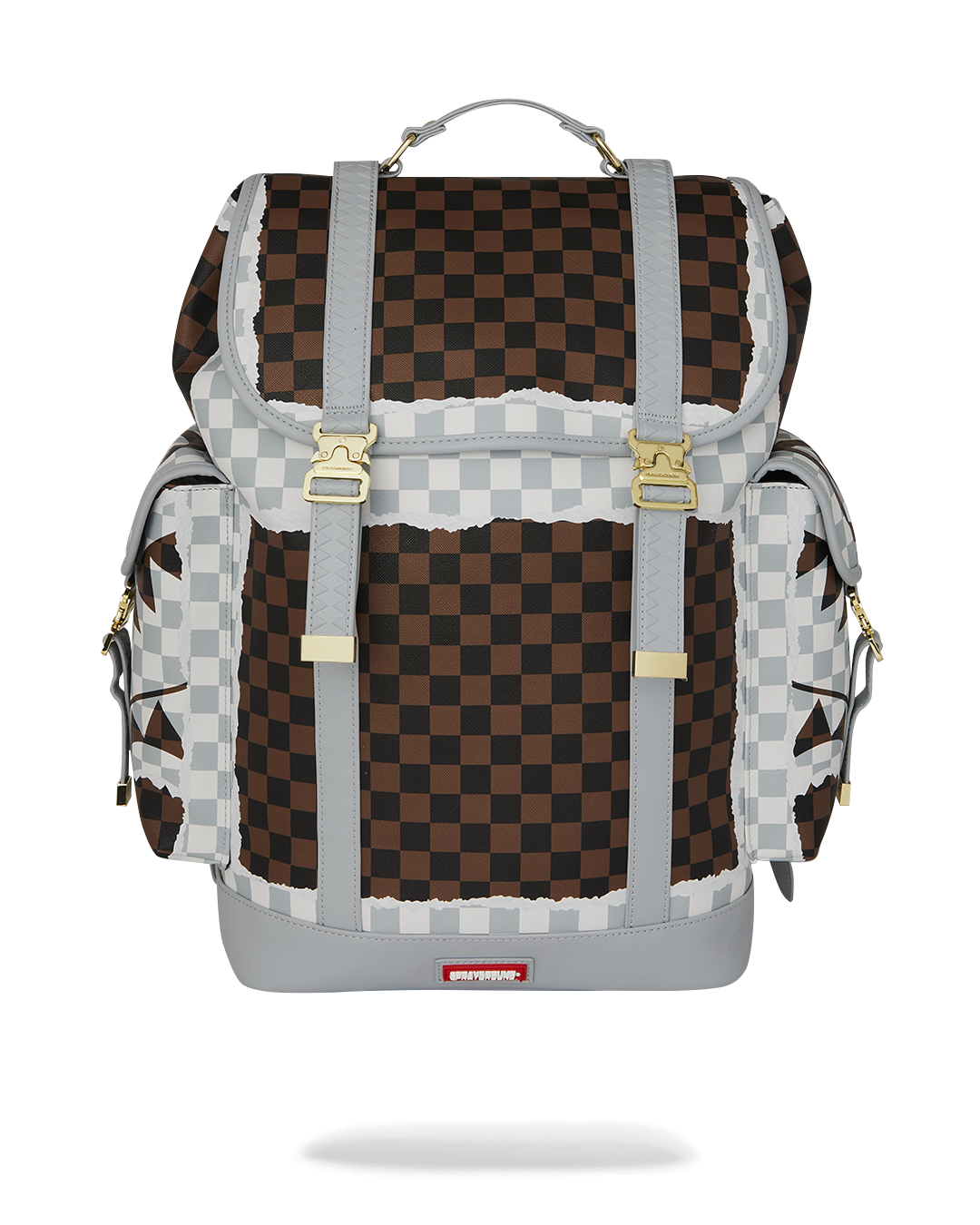 CREAM AND BROWN TEAR CHECK MONTE CARLO BACKPACK