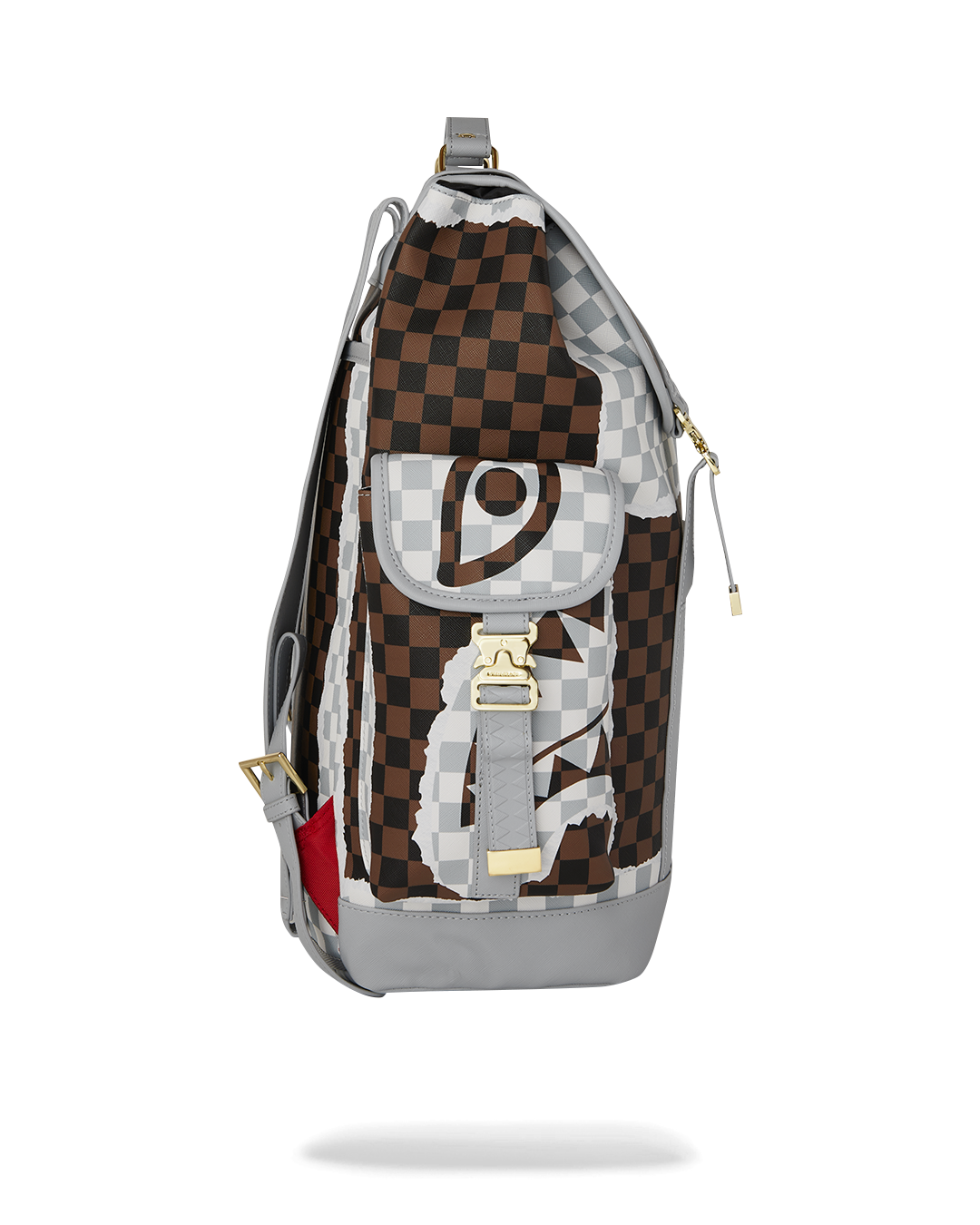 CREAM AND BROWN TEAR CHECK MONTE CARLO BACKPACK