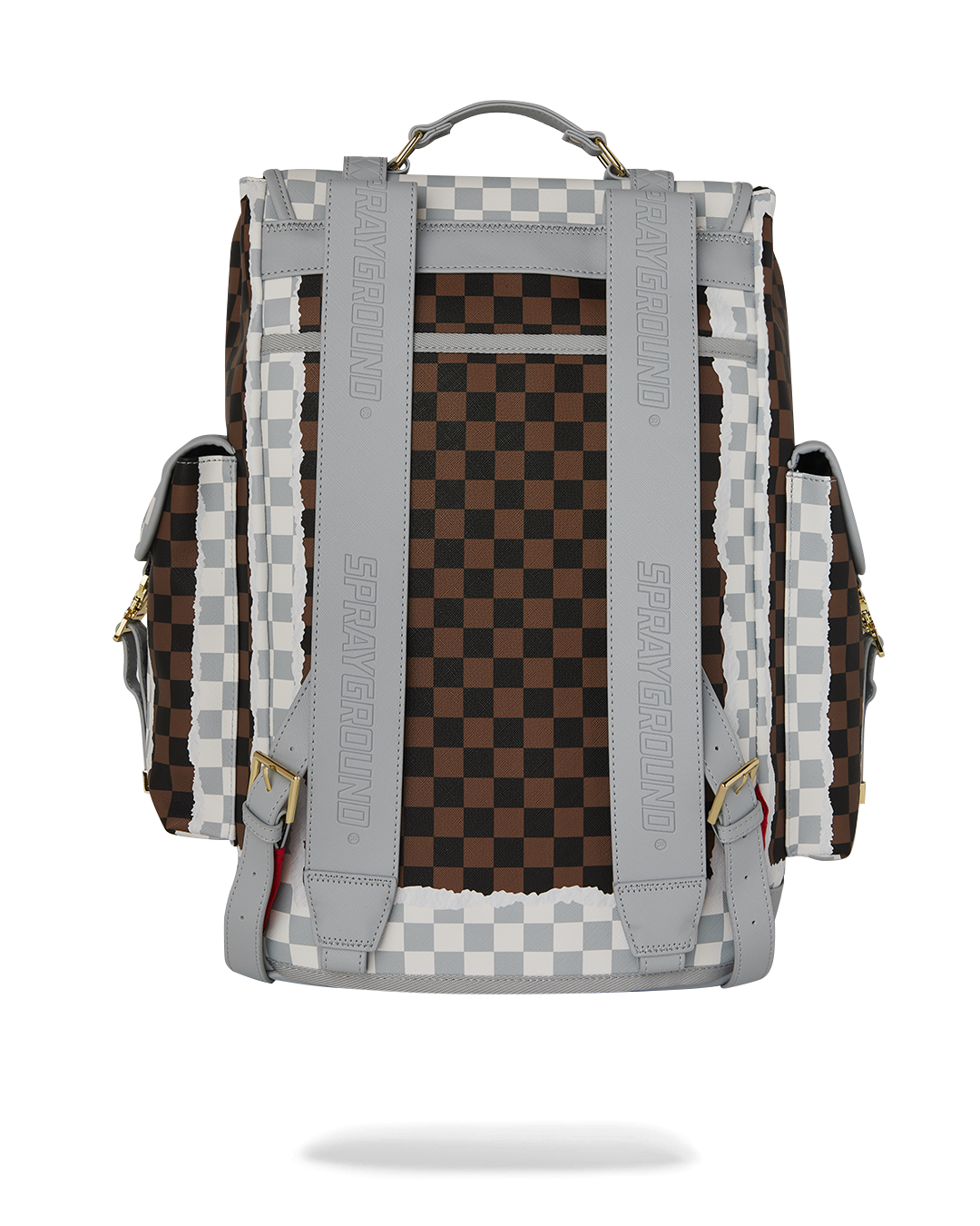 CREAM AND BROWN TEAR CHECK MONTE CARLO BACKPACK