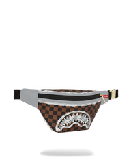 CREAM AND BROWN TEAR CHECK SAVVY CROSSBODY