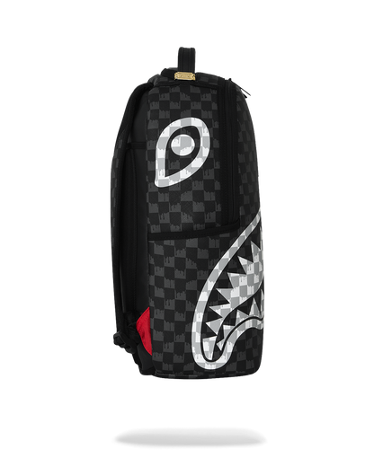 BLACK AND WHITE DRIP CHECK DLXSV BACKPACK