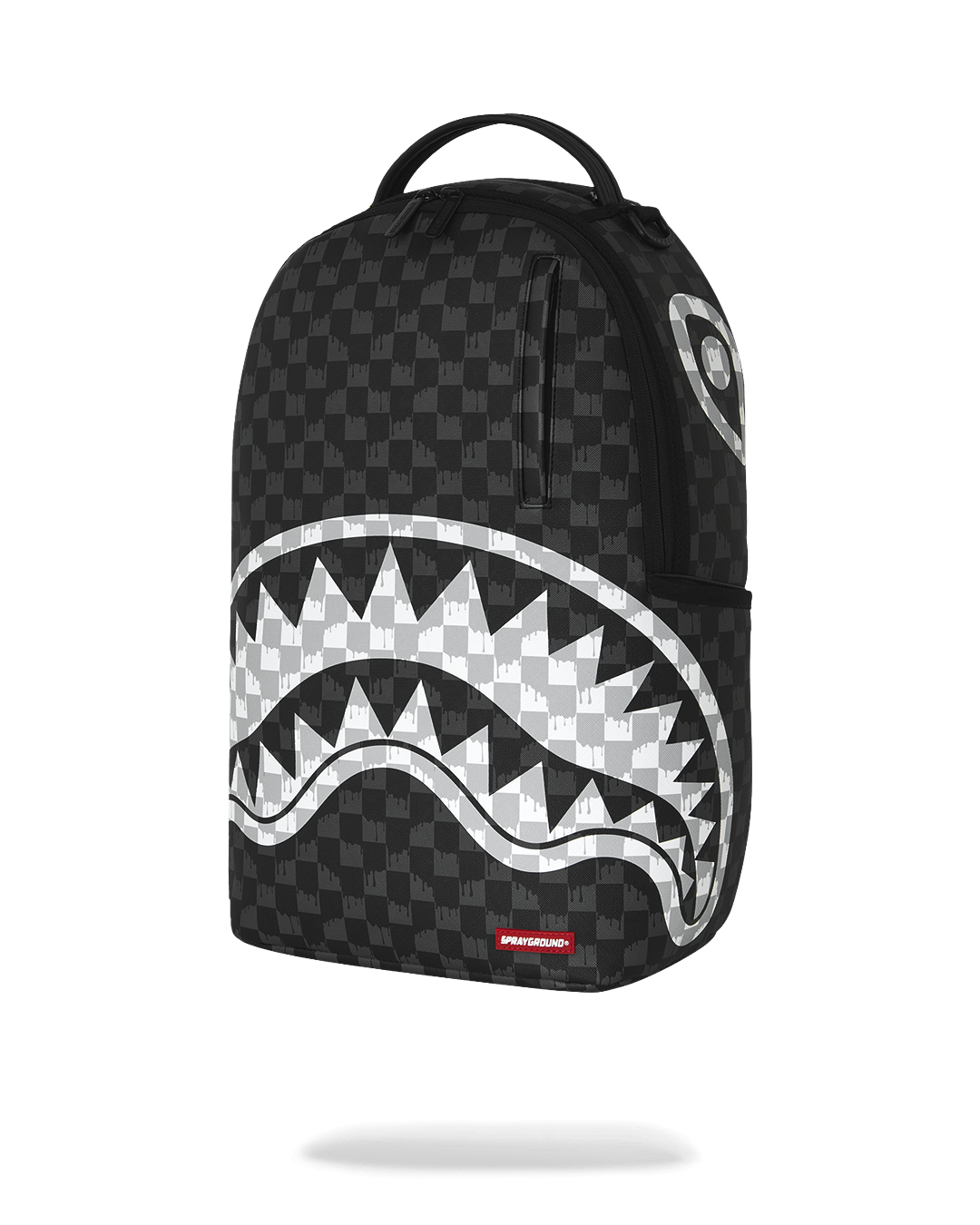BLACK AND WHITE DRIP CHECK DLXSV BACKPACK