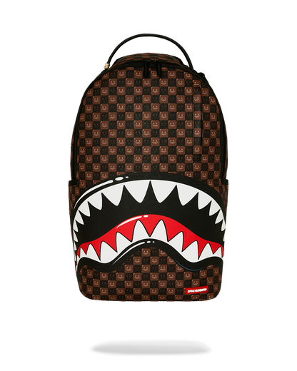 SHARKS IN PARIS WTF BUBBLE BROWN CHECK DLXSV BACKPACK