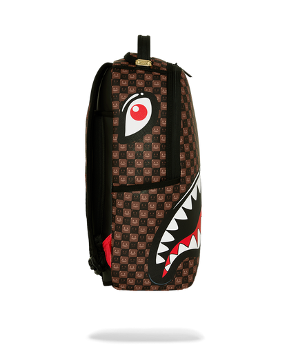 SHARKS IN PARIS WTF BUBBLE BROWN CHECK DLXSV BACKPACK