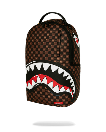 SHARKS IN PARIS WTF BUBBLE BROWN CHECK DLXSV BACKPACK