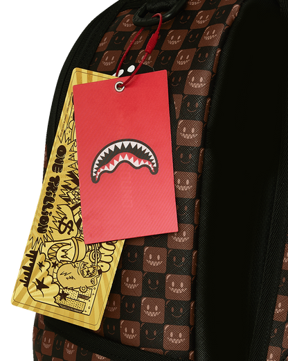 SHARKS IN PARIS WTF BUBBLE BROWN CHECK DLXSV BACKPACK