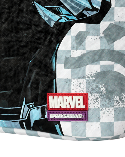 MARVEL BLACK PANTHER WAKANDA FOREVER ON WHITE CHECK DLXSV BACKPACK