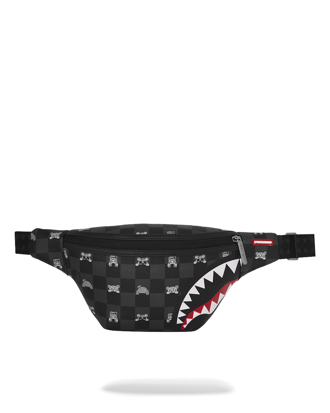GRAY PEEKING CHARACTER CHECK SAVVY CROSSBODY