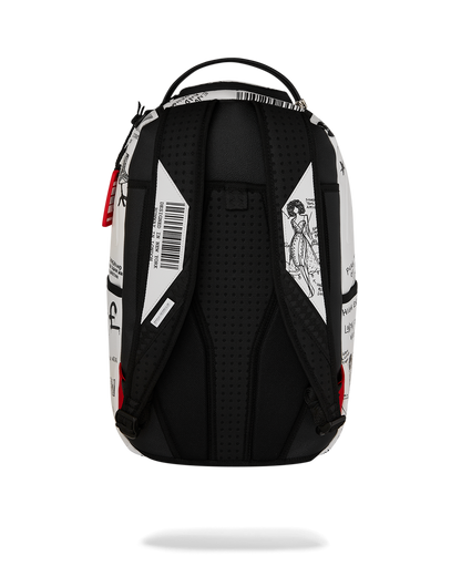 LONDON FASHION WEEK SKETCHED BLACK AND WHITE DLXSV BACKPACK