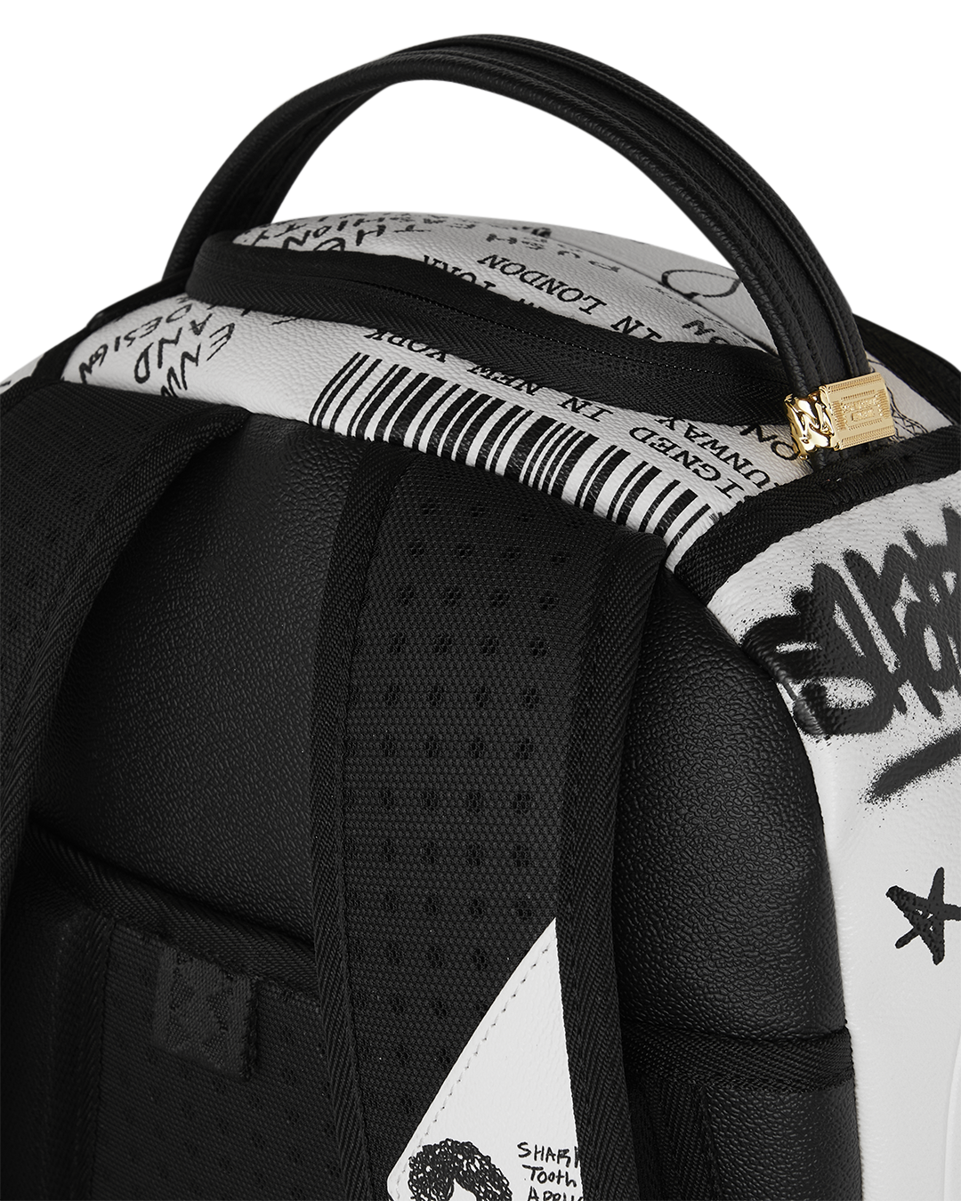 LONDON FASHION WEEK SKETCHED BLACK AND WHITE DLXSV BACKPACK