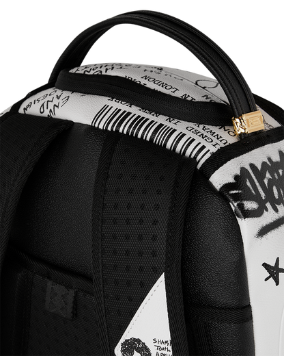 LONDON FASHION WEEK SKETCHED BLACK AND WHITE DLXSV BACKPACK
