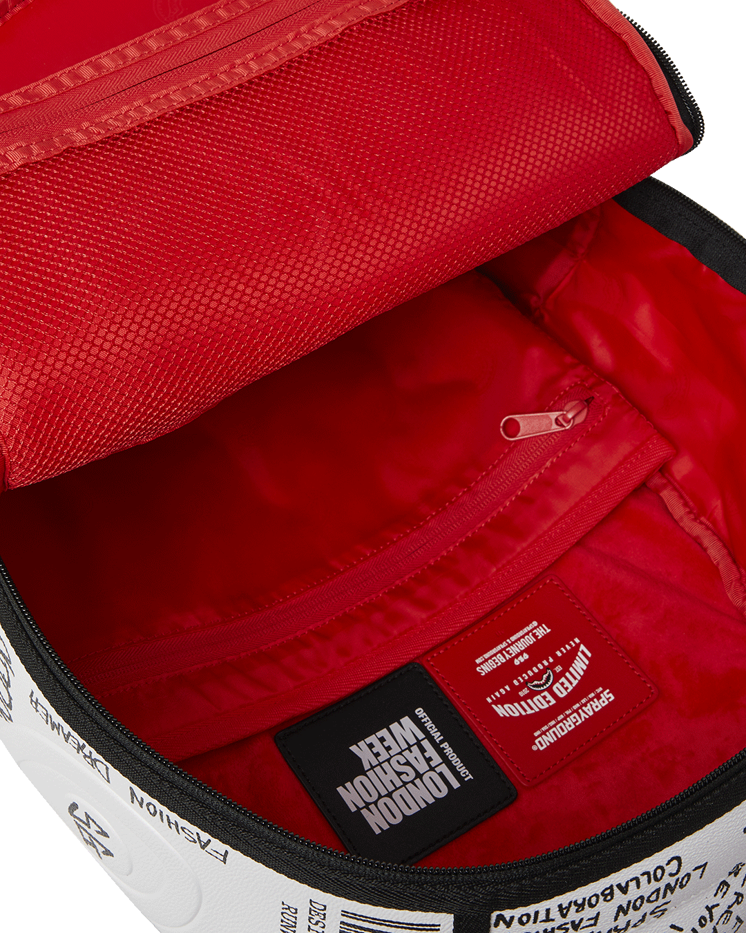 LONDON FASHION WEEK SKETCHED BLACK AND WHITE DLXSV BACKPACK