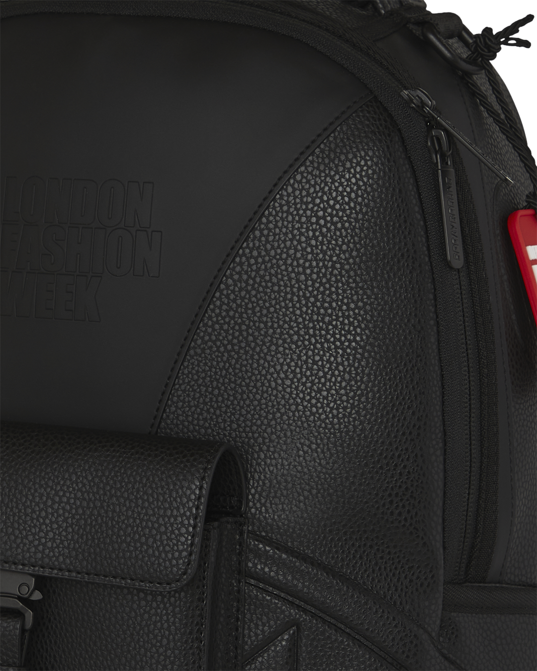 LONDON FASHION WEEK BLACK POCKET DLXSV BACKPACK