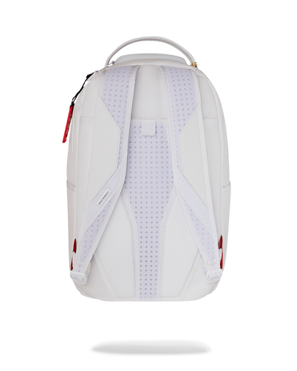 LONDON FASHION WEEK WHITE LEATHER CHAIN DLXSV BACKPACK