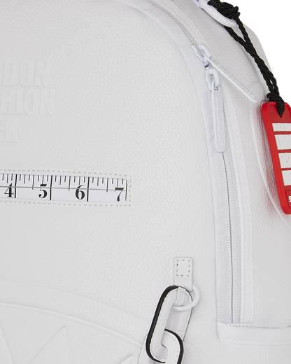 LONDON FASHION WEEK WHITE LEATHER CHAIN DLXSV BACKPACK