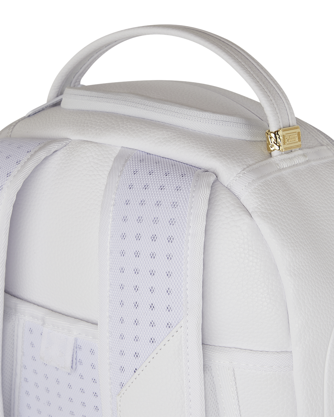 LONDON FASHION WEEK WHITE LEATHER CHAIN DLXSV BACKPACK