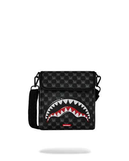 SHARKS IN PARIS WTF BUBBLY BLACK CHECK MESSENGER SLING