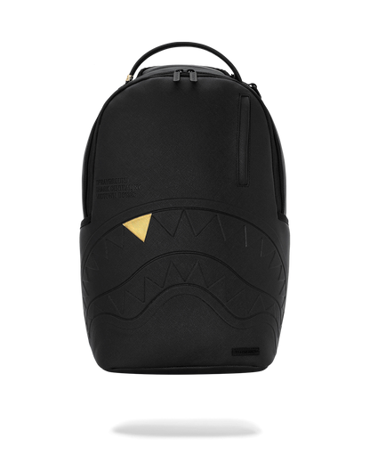BLACKED OUT EMBOSSED GOLD TOOTH DLXSV BACKPACK