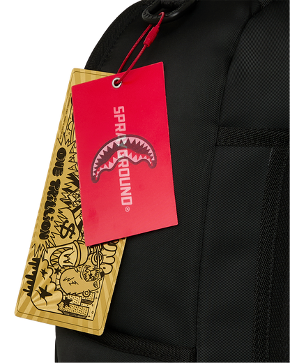 SHARK CENTRAL BLACK NYLON CAMO EMBOSSED SHARK DLXSR BACKPACK