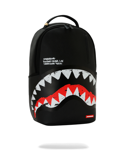 SHARK CENTRAL BLACK EMBROIDERED SHARK DLXSV BACKPACK