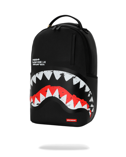 SHARK CENTRAL BLACK EMBROIDERED SHARK DLXSV BACKPACK