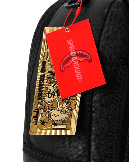 SHARK CENTRAL BLACK EMBROIDERED SHARK DLXSV BACKPACK