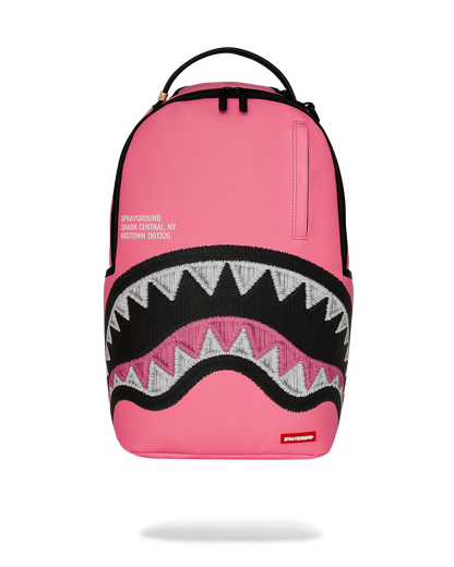 SHARK CENTRAL PINK EMBROIDERED SHARK DLXSV BACKPACK