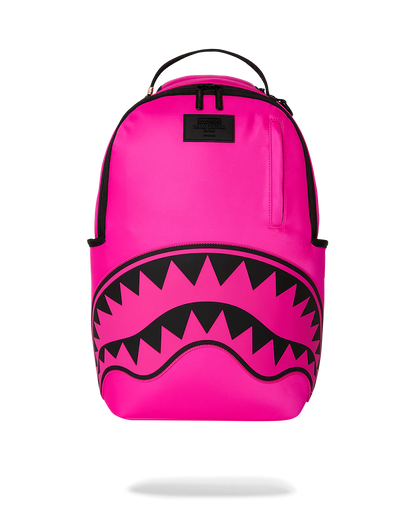 SHARK CENTRAL WHITE STENCIL SHARK PINK DLXSV BACKPACK