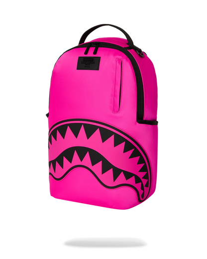 SHARK CENTRAL WHITE STENCIL SHARK PINK DLXSV BACKPACK