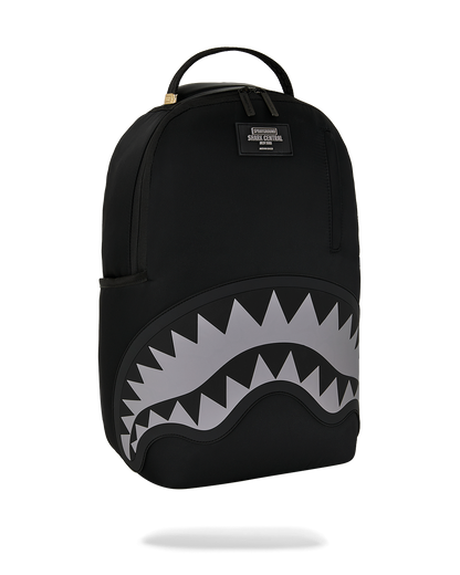 SHARK CENTRAL BLACK NYLON GRAY EMBOSSED DLXS BACKPACK