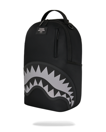SHARK CENTRAL BLACK NYLON GRAY EMBOSSED DLXS BACKPACK