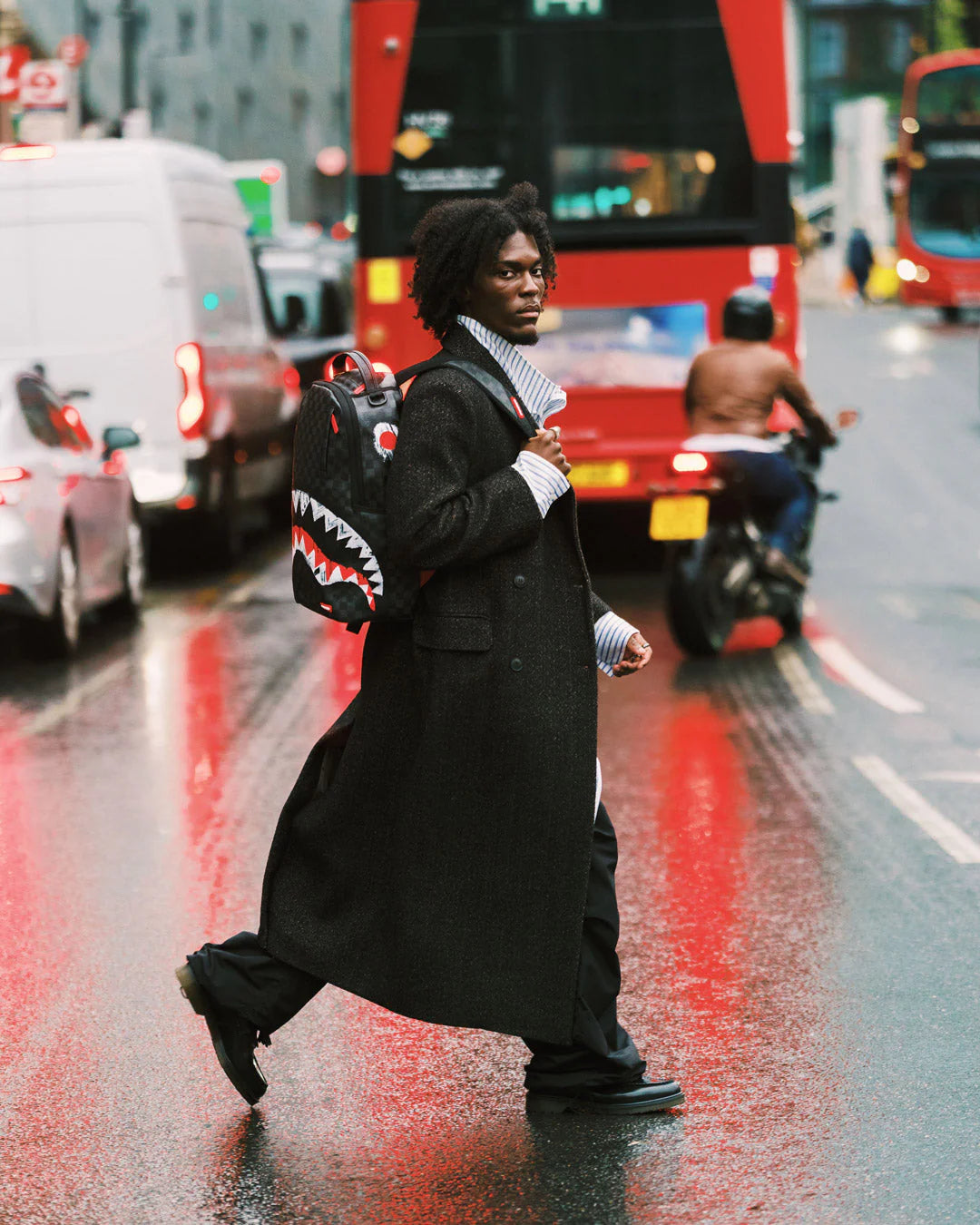 SCRIBBLE SHARK CHECK DLXSV BACKPACK