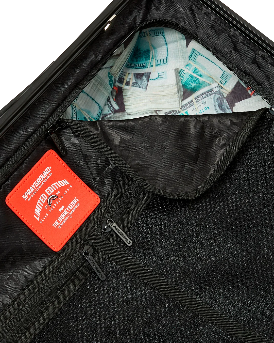 MONEYBEAR MOGUL BLACK CARRY-ON LUGGAGE
