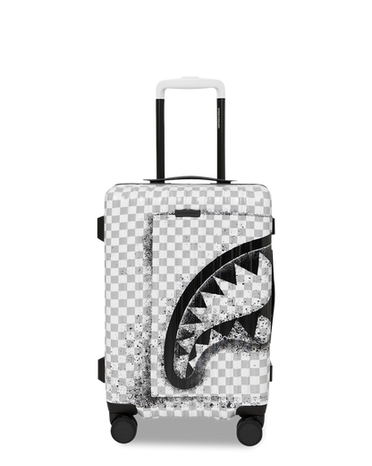 RED STENCIL SHARK CARRY-ON HARD LUGGAGE