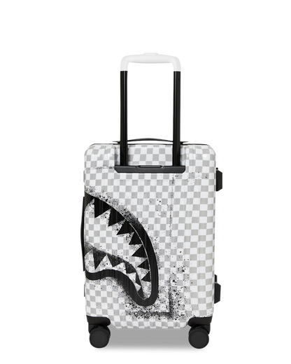 RED STENCIL SHARK CARRY-ON HARD LUGGAGE