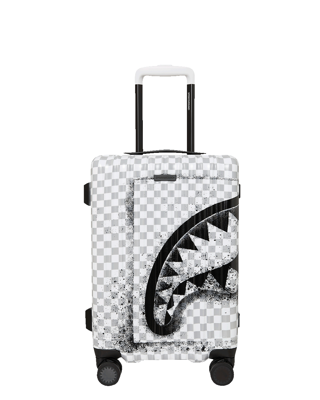 RED STENCIL SHARK CARRY-ON HARD LUGGAGE