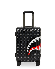 GRAY PEEKING CHARACTER SKETCH CARRY-ON HARD LUGGAGE