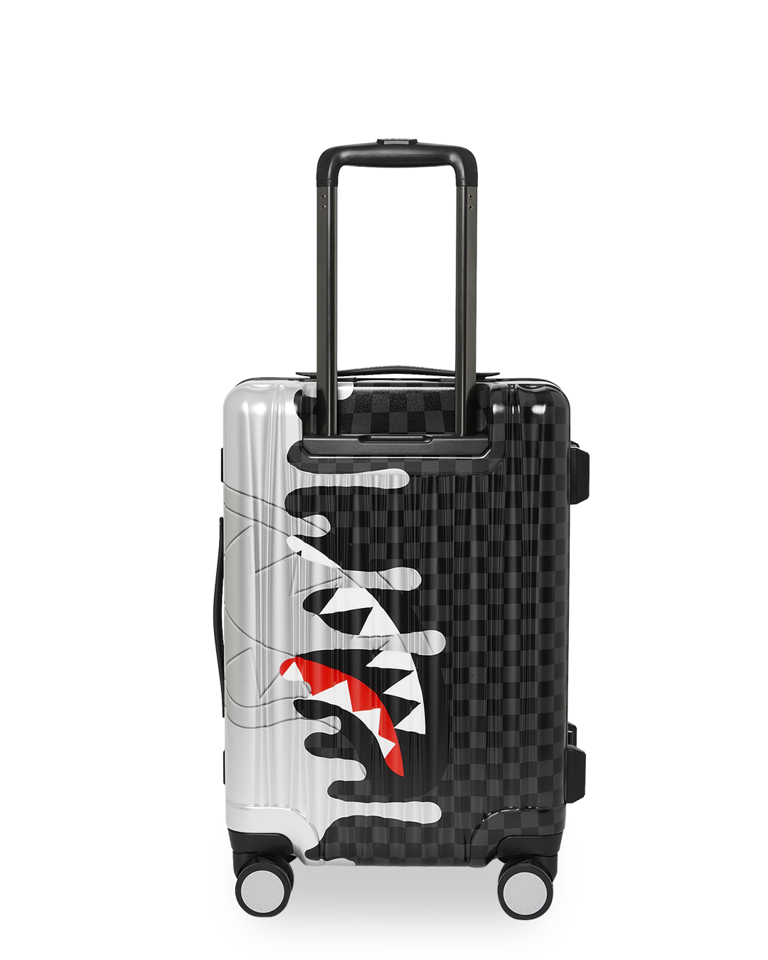 SILVER SIDE DRIP BLACK CHECK CARRY-ON HARD LUGGAGE