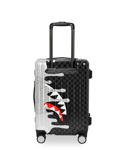 SILVER SIDE DRIP BLACK CHECK CARRY-ON HARD LUGGAGE