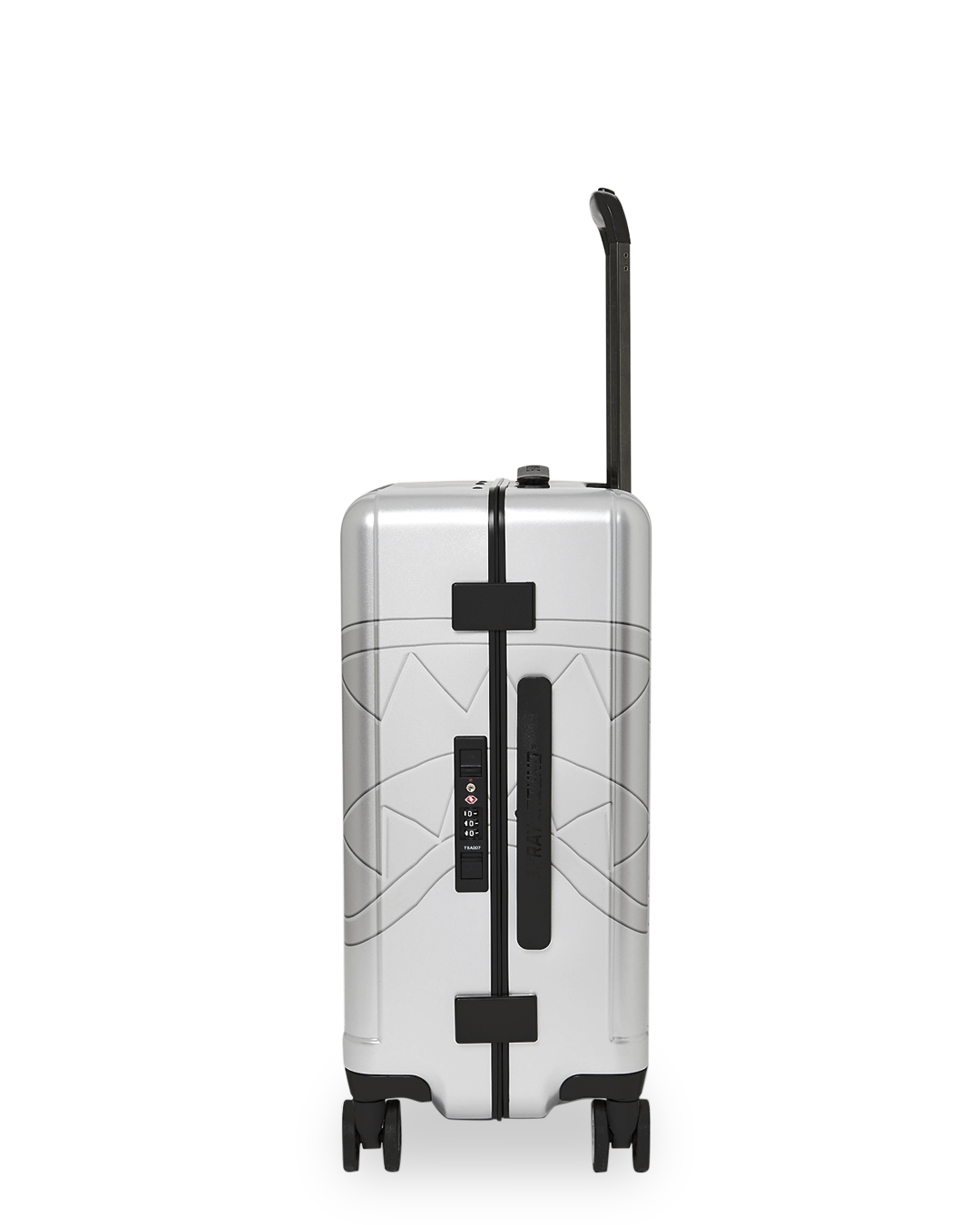 SILVER SIDE DRIP BLACK CHECK CARRY-ON HARD LUGGAGE