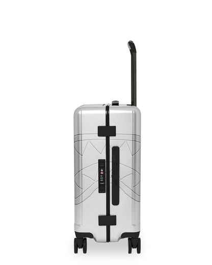 SILVER SIDE DRIP BLACK CHECK CARRY-ON HARD LUGGAGE
