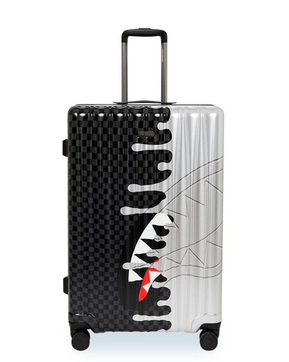 SILVER SIDE DRIP BLACK CHECK LARGE HARD LUGGAGE