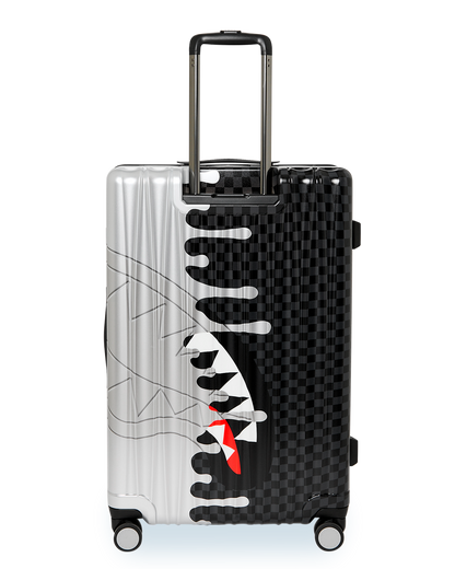 SILVER SIDE DRIP BLACK CHECK LARGE HARD LUGGAGE