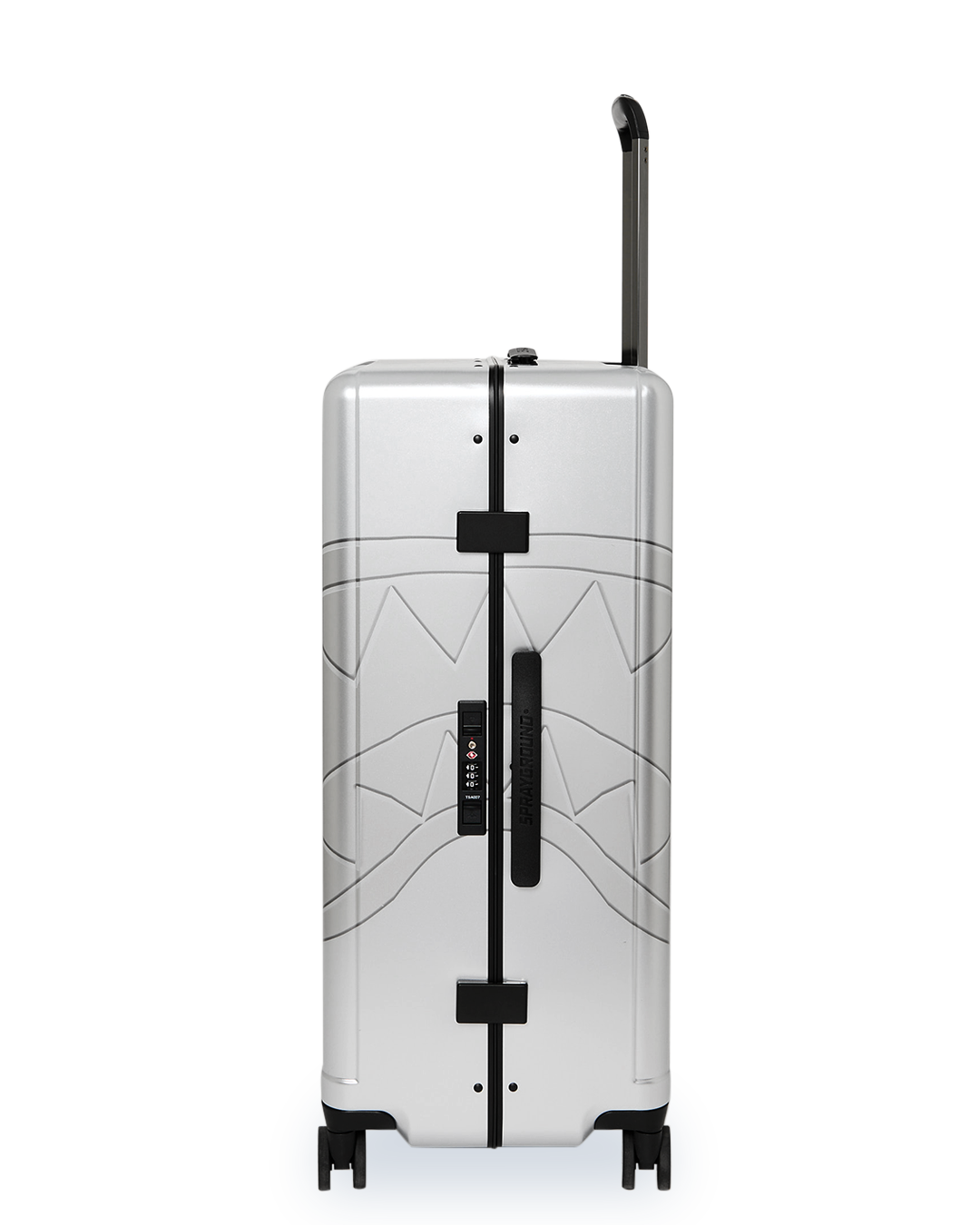 SILVER SIDE DRIP BLACK CHECK LARGE HARD LUGGAGE