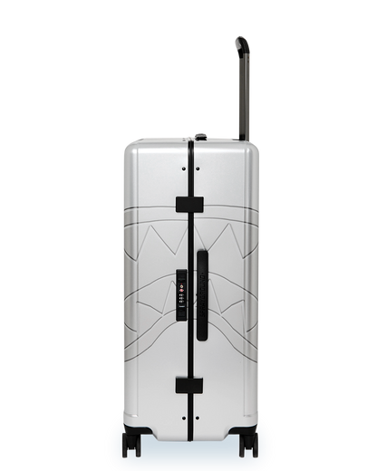 SILVER SIDE DRIP BLACK CHECK LARGE HARD LUGGAGE